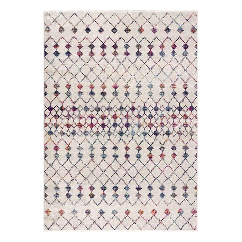 3' X 5' Cream Ikat Area Rug