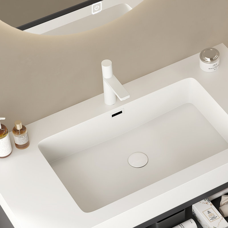 30" Undermount Bathroom Basin - Rectangular, White, Look Rectangular In White Undermount, 30", Design