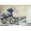 Murale la grande vague par Katsushika Hokusai-838043513