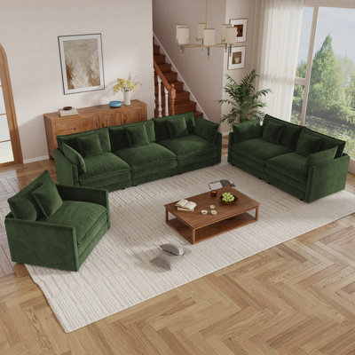 Living Room Sets,Chenille Sofa, 3 Piece Set Sectional Sofa For Living Room