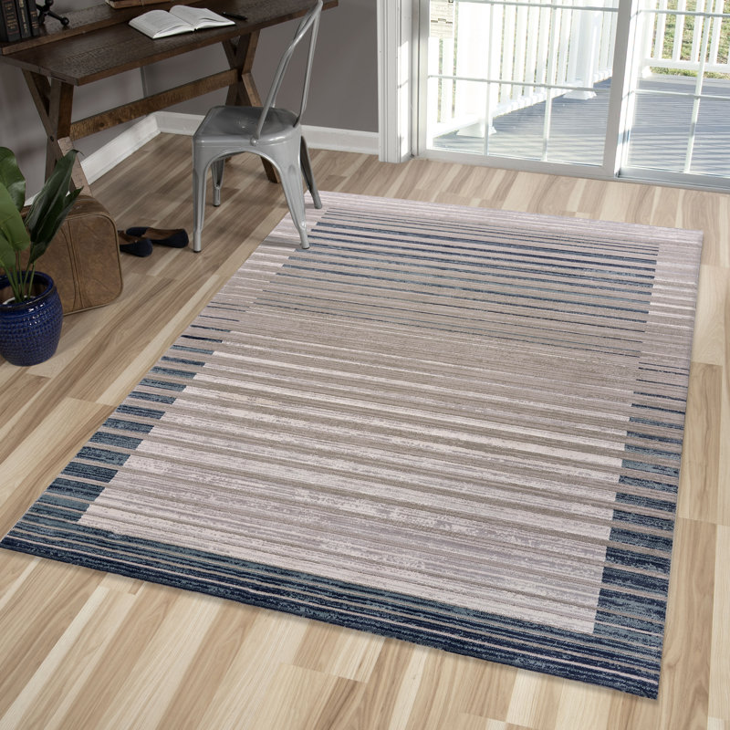 Aarushi Striped Indoor Rug, Rectangle 9'6" x 13'