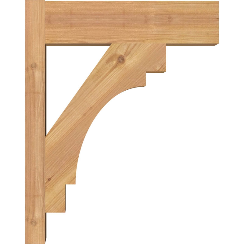 Persienne en bois Merced Block Rustic Timber, P 16 po x H 20 po, 6" W Douglas Fir (Rough Sawn)