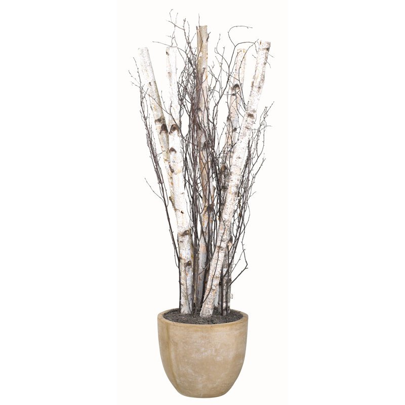 90'' Faux Birch Tree in Planter