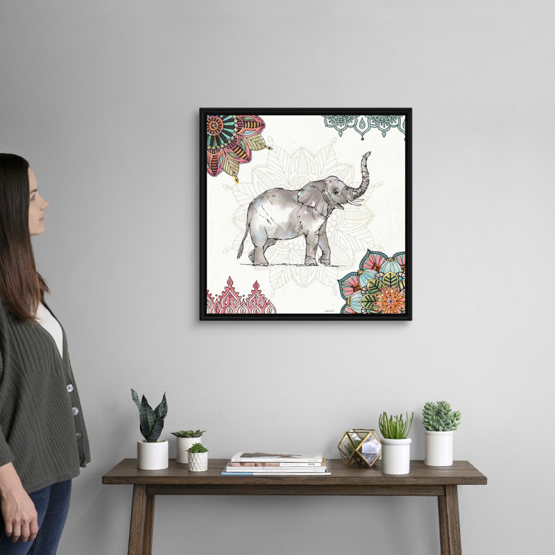 Reproduction d'art sur toile, H 26 po x l 26 po x P 2 po, Toile avec cadre noir