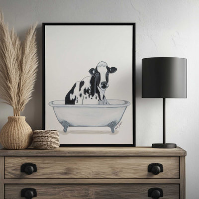 Cow in Tub by Ashley Justice Art Print
