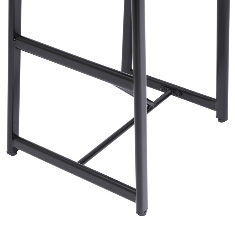 Comptoir en métal de 3, capacité de poids de 220 lb, look moderne, noir et blanc 3 avec dossier, cadre, charge,, Blanc