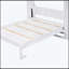 Lit escamotable double avec plusieurs tablettes de rangement et une armoire