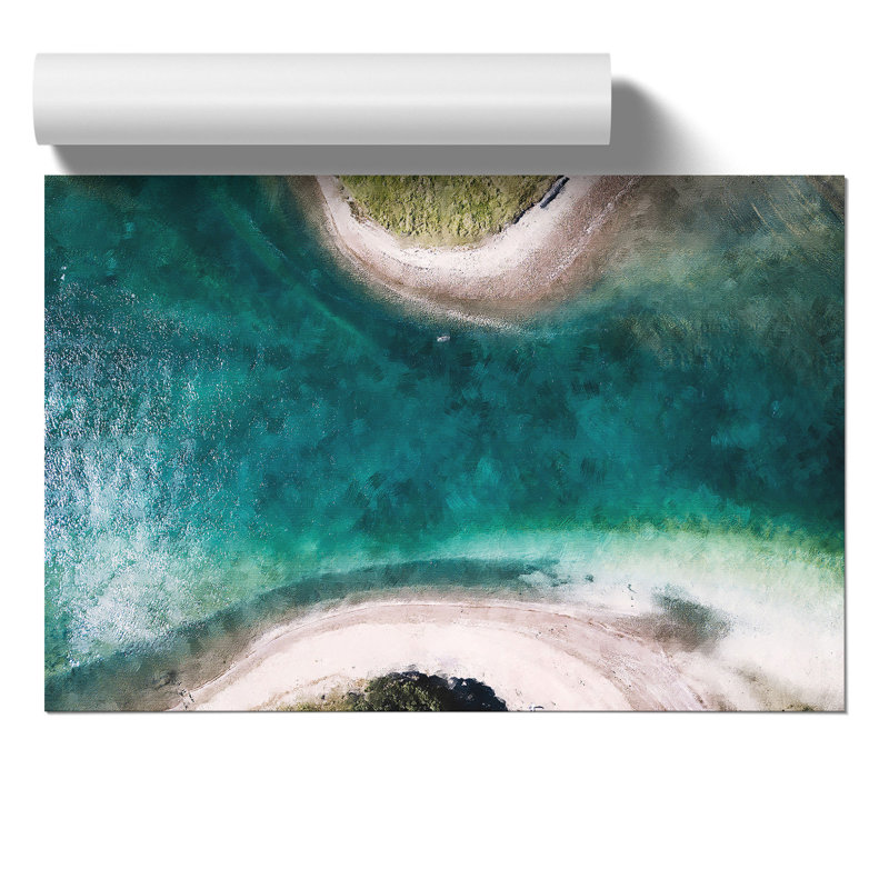 Canoe Boat In Waiwera New Zealand - No Frame Print, 30cm H x 42cm W x 0.1cm D