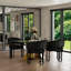 Ensemble de fauteuils de salle à manger classiques et luxueux avec cadre en tonneau rembourré noir Boucle-1405708875-1405709238