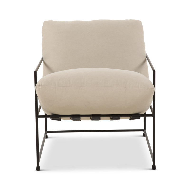 Fauteuil de 28,5 po de largeur Danita, Toile performance beige délavée