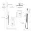 Ensemble de douche 12 pouces à double fonction barre transversale or brossé-114468507