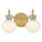 Lars Lucy 2-Light Schoolhouse Bath Vanity Fixture with Cased Opal Glass-1021946860