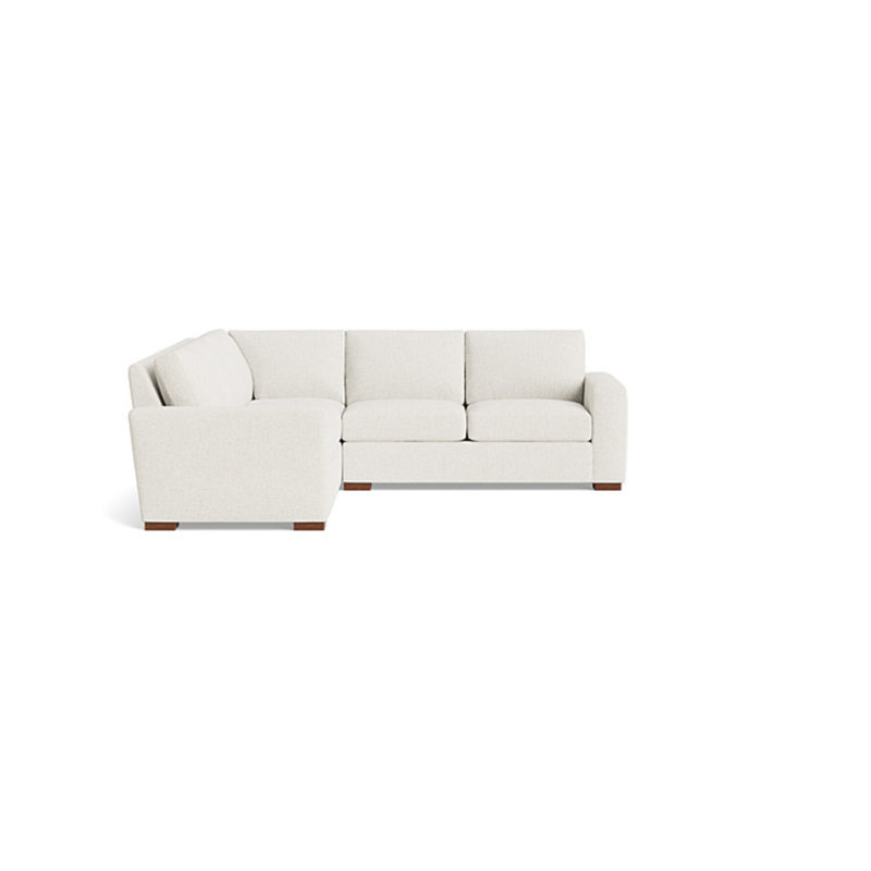 Couch Potato Sectional, Performance Weave - Natural, Left Hand Facing