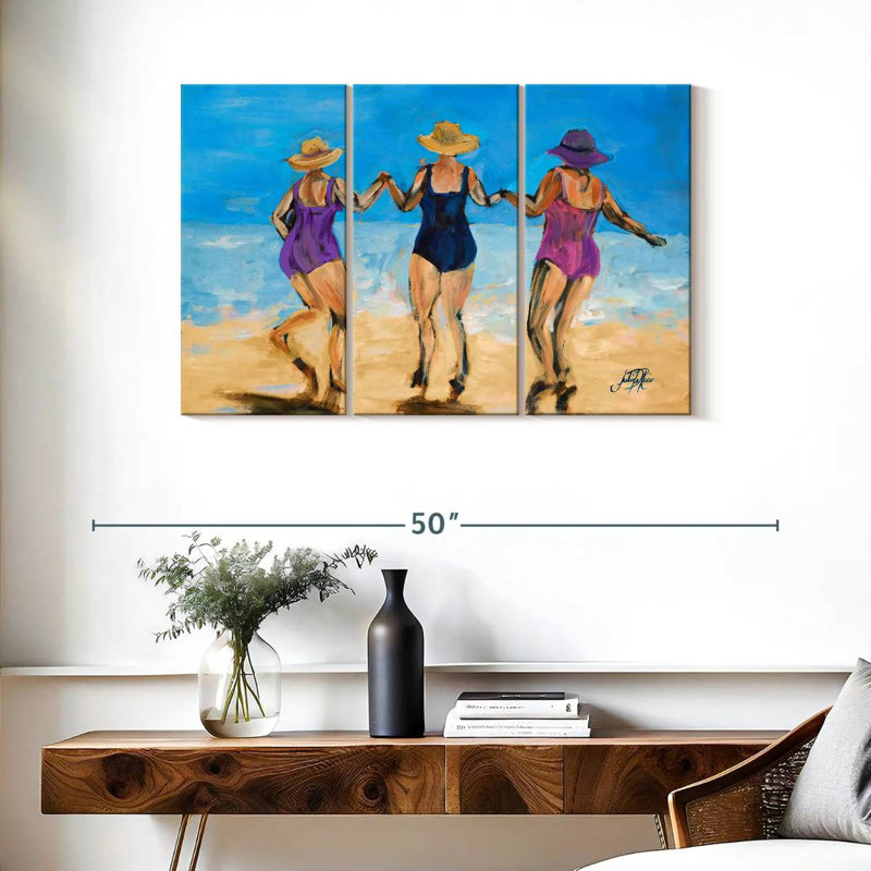 Leisha Ladies On The Beach II, 24" H x 38" W