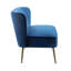 Delmon Velvet Loveseat with Gold Chrome Legs-2143574465