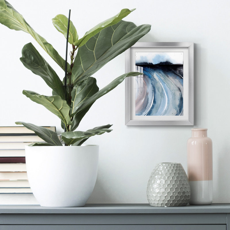 Geode Valley II - impression encadrée, Argent argent, 28.5'' H x 20.5'' W