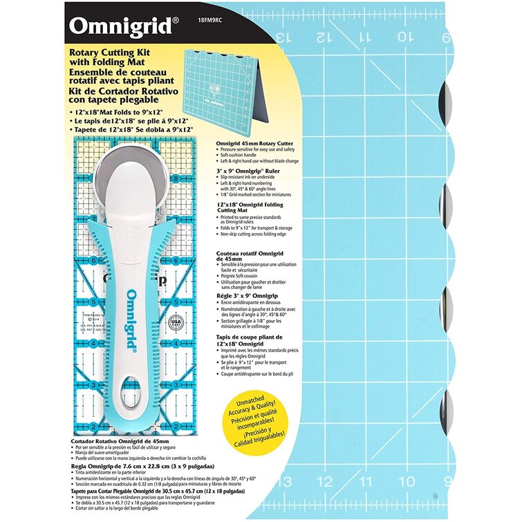 Omnigrid Rotary Cutting Kit with Folding Mat - Small