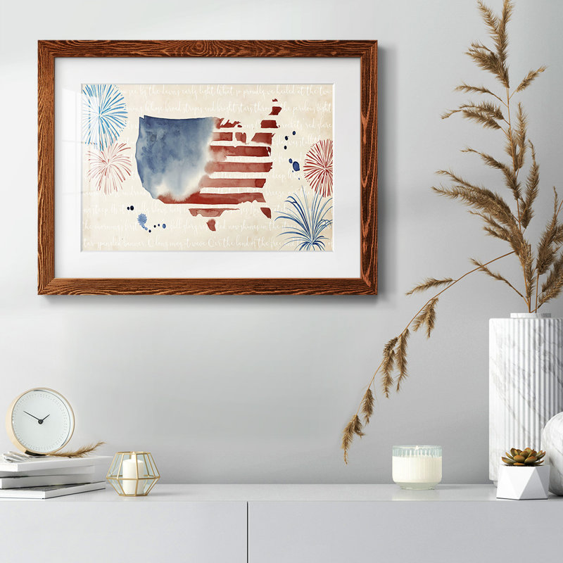 «Fourth of juillet Collection C», reproduction encadrée sur papier, H 28 po x l 42 po x P 1,5 po, Érable