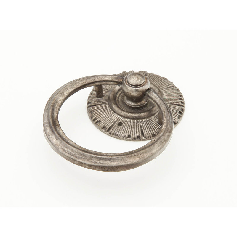 Sunburst Ring Pull, Silver Antique