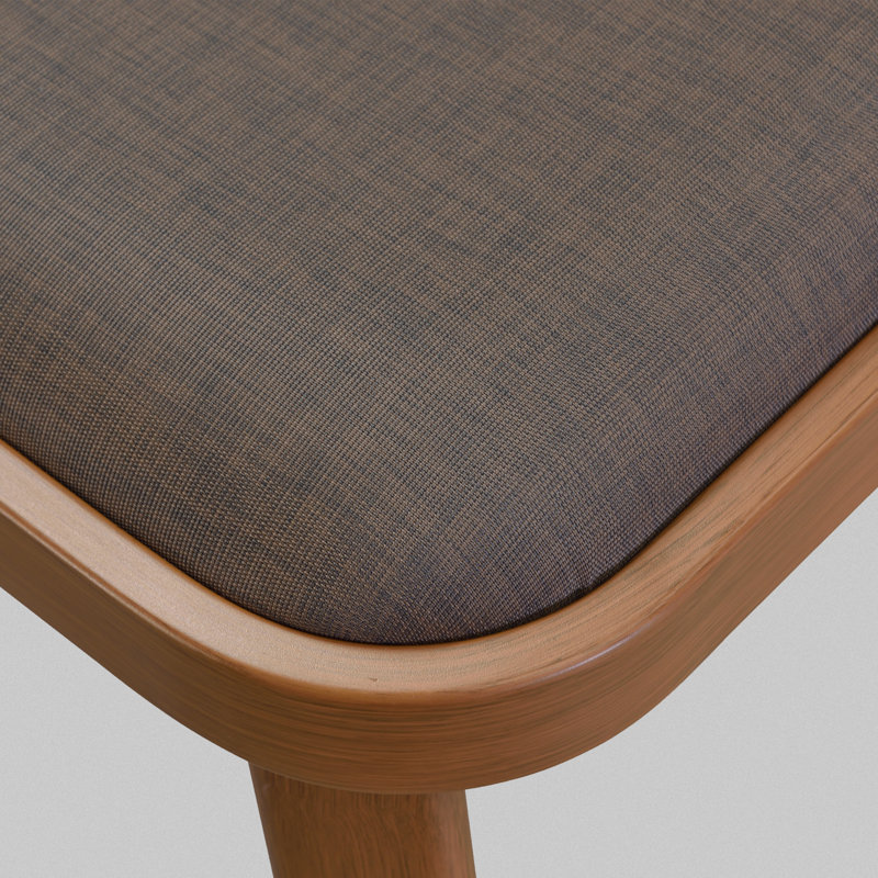 Tabouret d'extérieur avec coussin Brasia, Brun, 29.72"