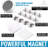 Zulay Kitchen Set Of 12 Magnets For Whiteboard & Refrigerator - Strong Magnetic Clips For Refrigerator With Notepad