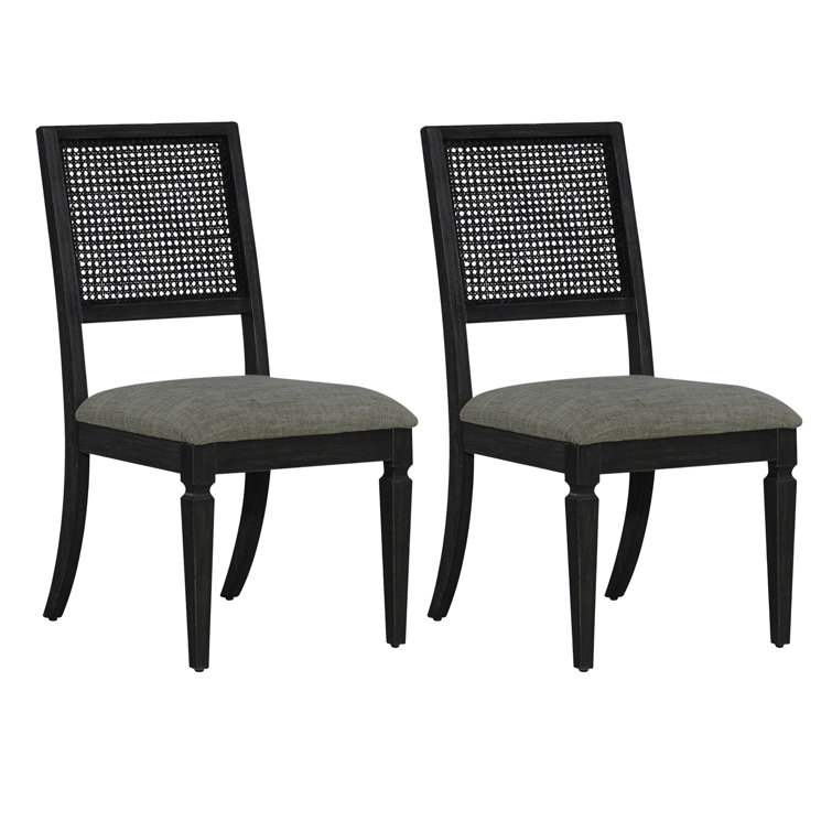 Vernet Upholstered Side Chair in Black/Gray