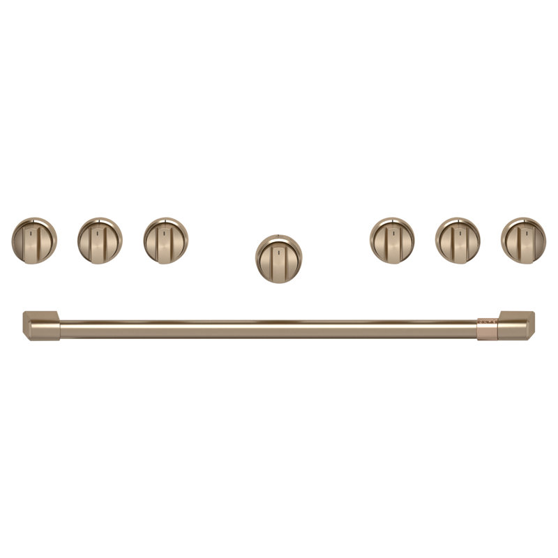 36" Handle and Knob Set for Pro Range and Rangetop, Brushed Bronze