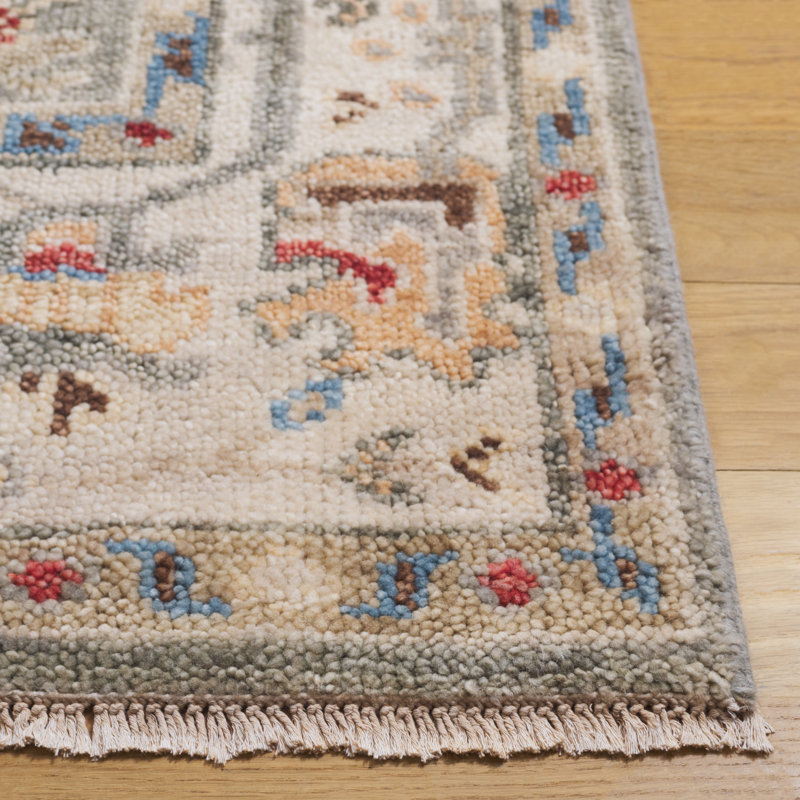 Samarkand 144 Area Rug In Grey / Ivory, Rectangle 6' x 9'