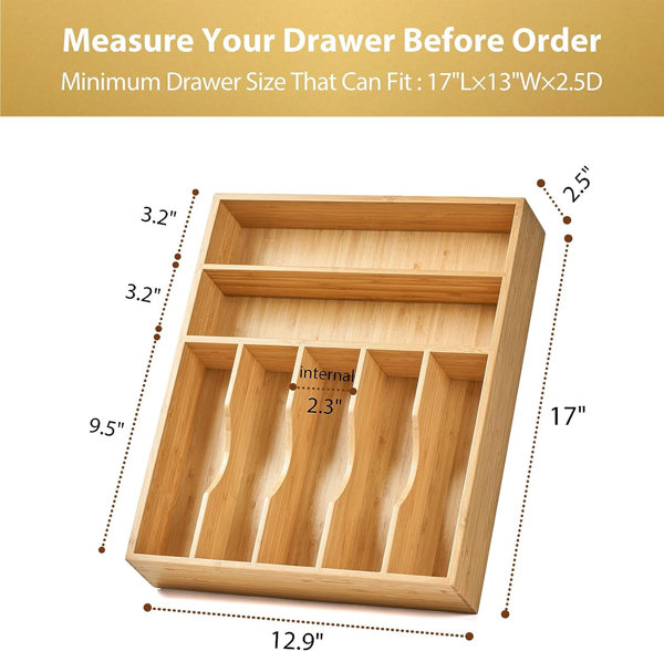 Rubbermaid 2.3 in. H x 15 in. W x 6 in. D Plastic Drawer Organizer