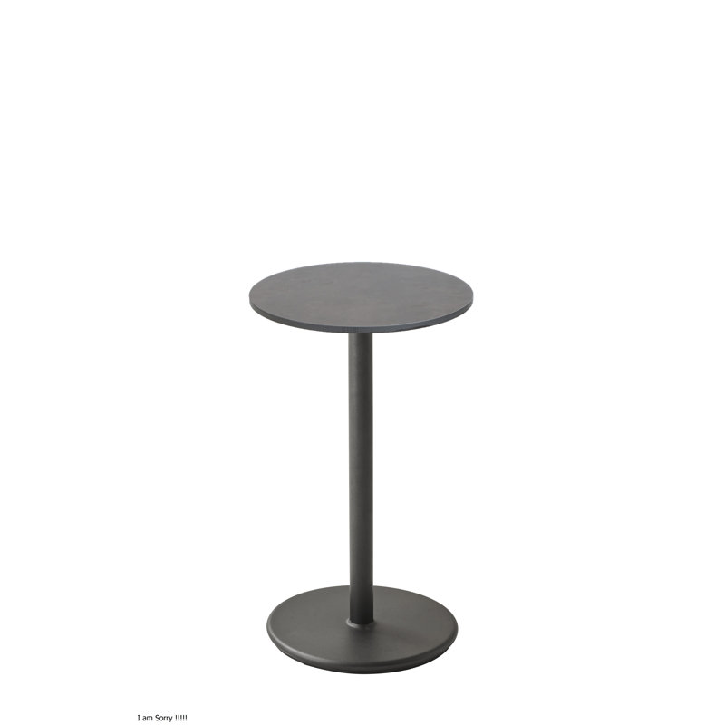 Go Outdoor Round Table, Lava Gray, 23.7" H x 23.7" W x 23.7" D, Gray