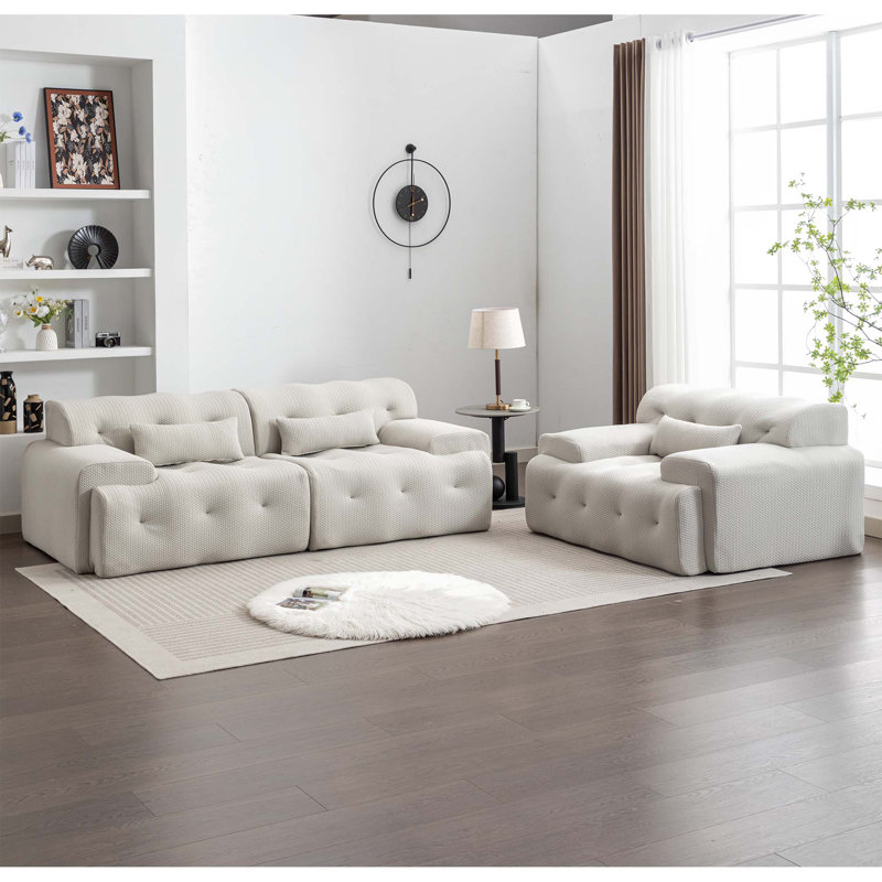 Canapé pour le salon, Tissu beige