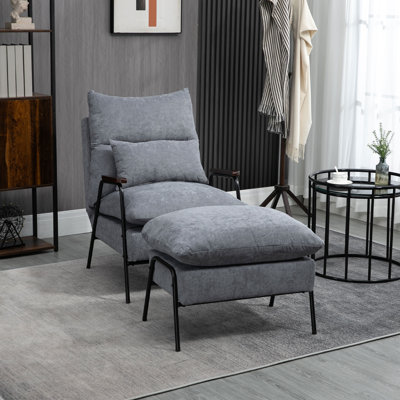 Fauteuil d'appoint inclinable avec repose-pieds Aneshia