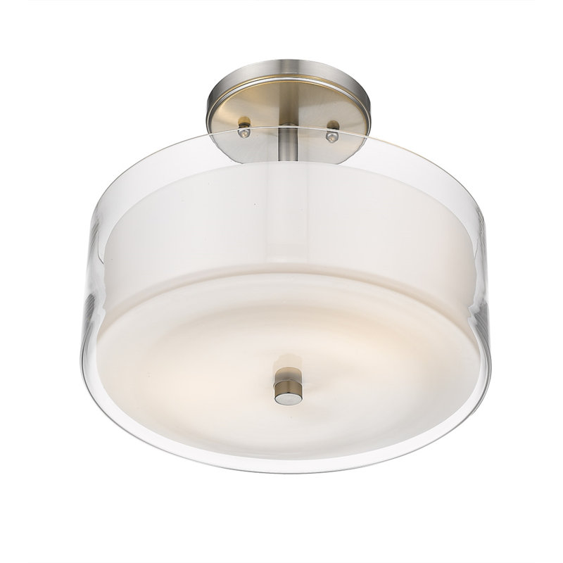Zinia Glass Semi Flush Mount