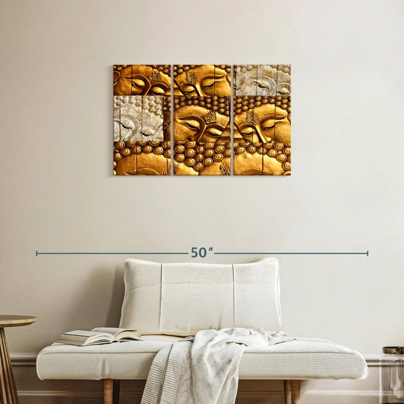 Leisha Royal Buddhas, 20" H x 33" W