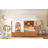 Gurley House Bed with Drawers, Side Bookshelf, LED Lighting & Charging Board-833158356