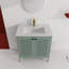 Meuble-lavabo moderne avec lavabo 30 po - Rangement fonctionnel en acier robuste laminé à froid en acier inoxydable Capacité de charge de 180 livres avec lavabo facile d'entretien