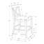 Chaise de salle à manger, hauteur de 44 po, ensemble de 2, latérales, rembourrée, hauteur de comptoir, salle à manger, similicuir de cuisine, transitionnel