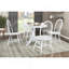 Table de salle à manger ronde à finition blanche 1Pc