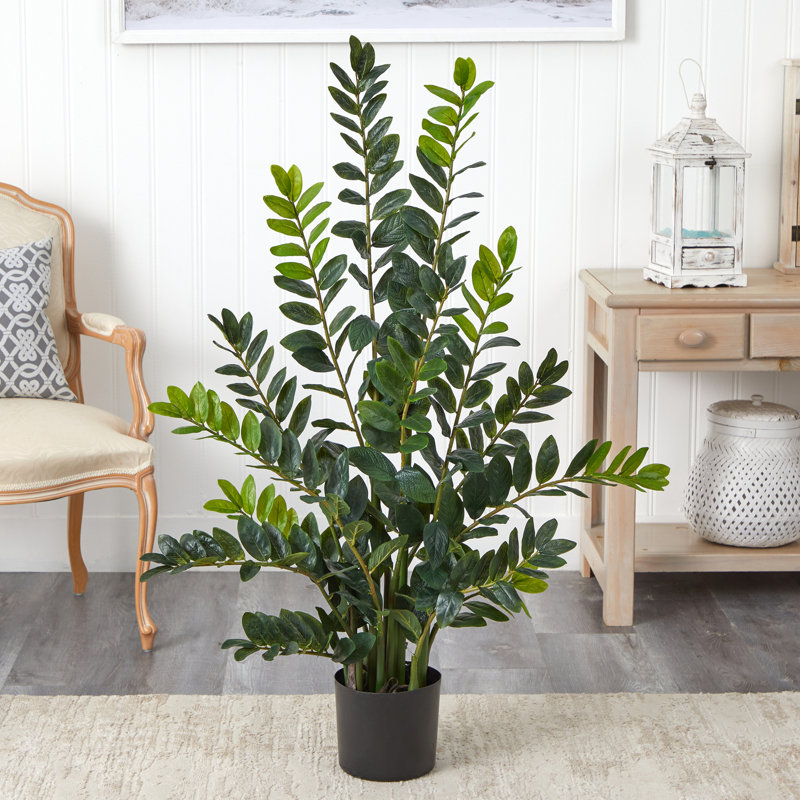 Damali Zamioculcas artificiel en pot, H 48 po x l 28 po x P 14 po