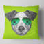 Jack Russell dans des verres verts - coussin imprimé animal-30745643-30745647