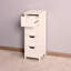 Armoire de rangement blanche pour salle de bain, armoire autoportante avec tiroirs
