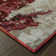 Tapis abstrait rouge / beige Elara