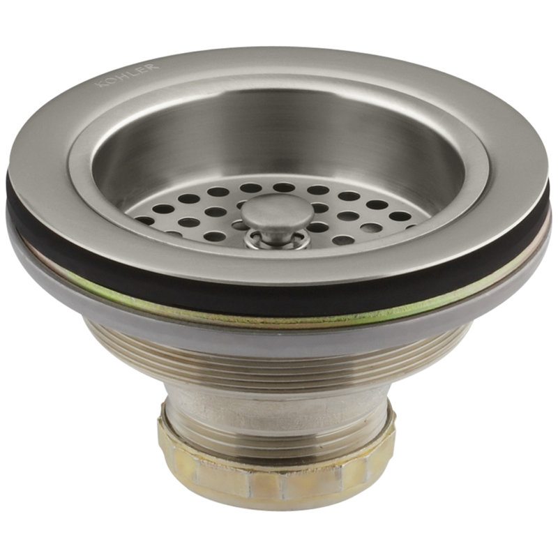 Duostrainer Sink Strainer, Less Tailpiece, Vibrant Brushed Nickel