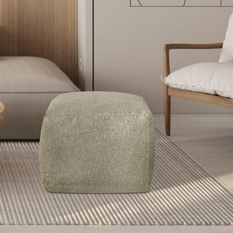 Olius Upholstered Pouf, Brown