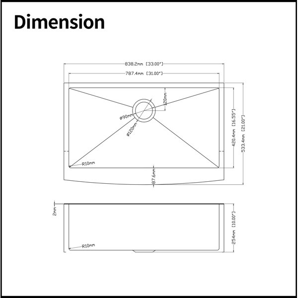 Dimensions du produit