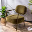 Chaises d'appoint modernes, structure en métal vert, chaise longue compacte