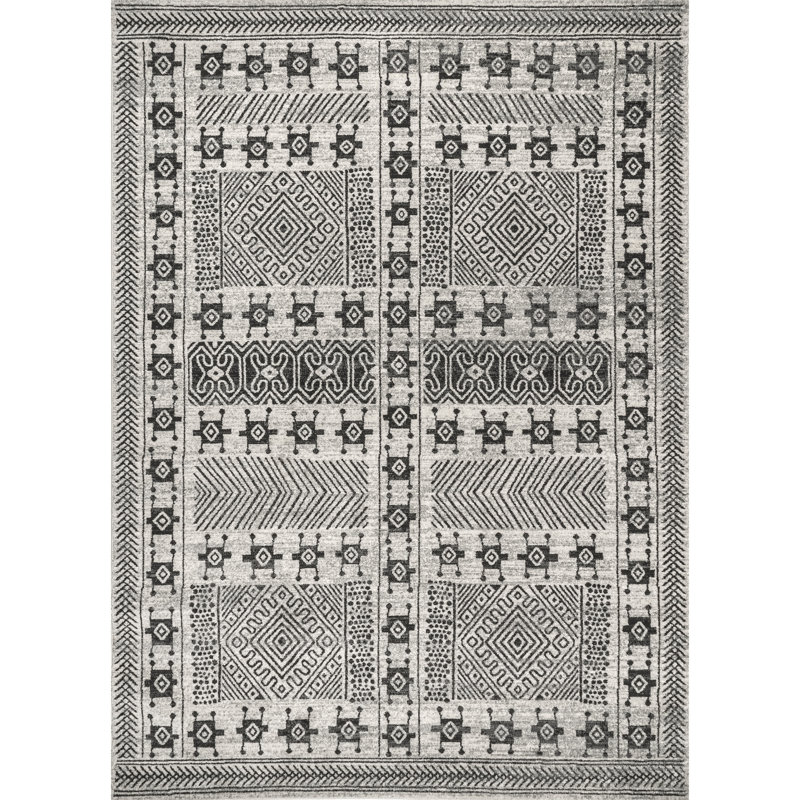 Tapis gris Achorn, Rectangle 5 pi x 7 pi 5 po