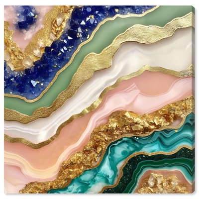 «Lustrous Elements Canvas Geode» par Art Remedy