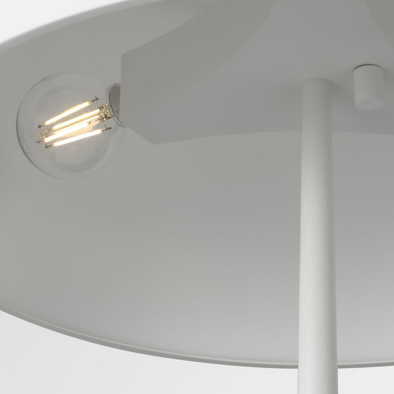 Barbara Barry Spinet 26" Modern Trumpet Table Lamp with Shade, White, White