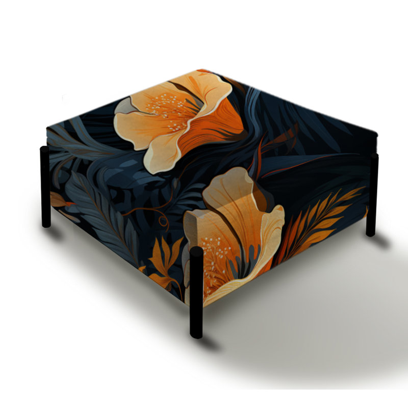 Motif tropical de crépuscule tropical - grand repose-pieds carré tropical